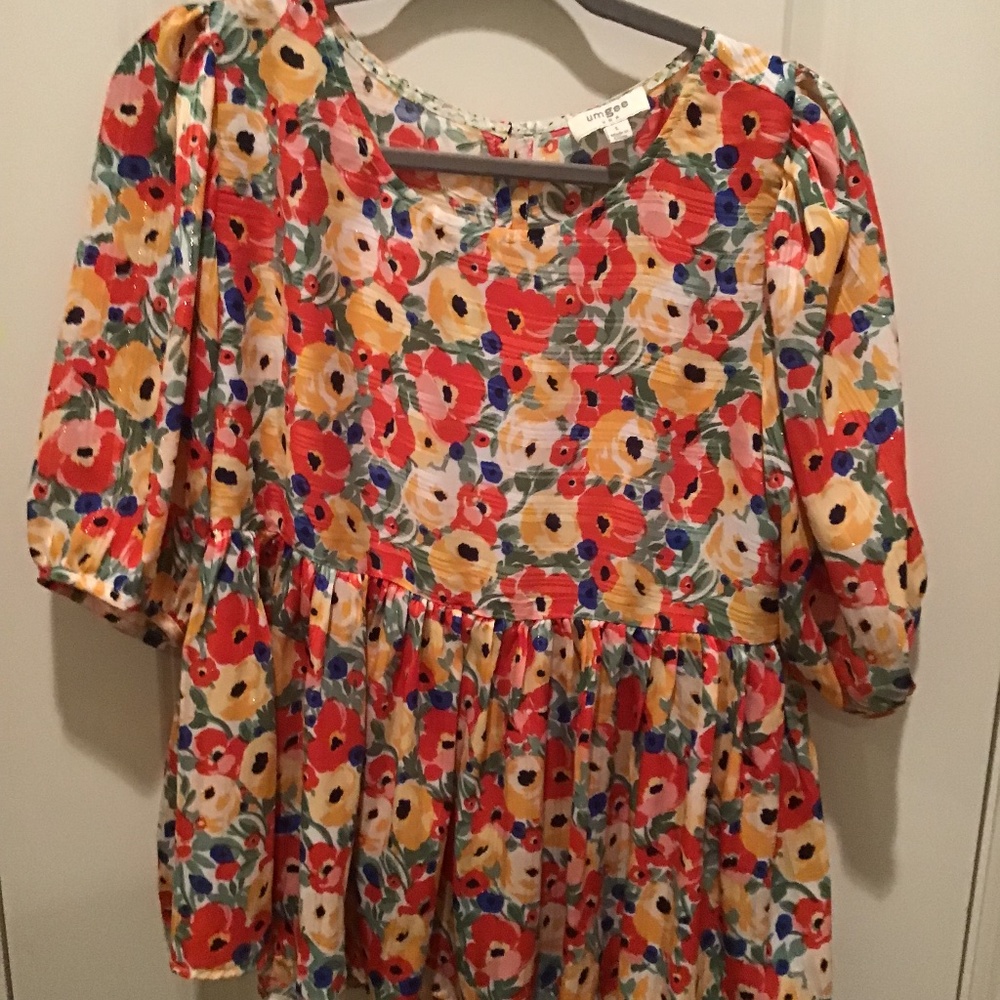 Umgee Women’s Floral Peplum Blouse